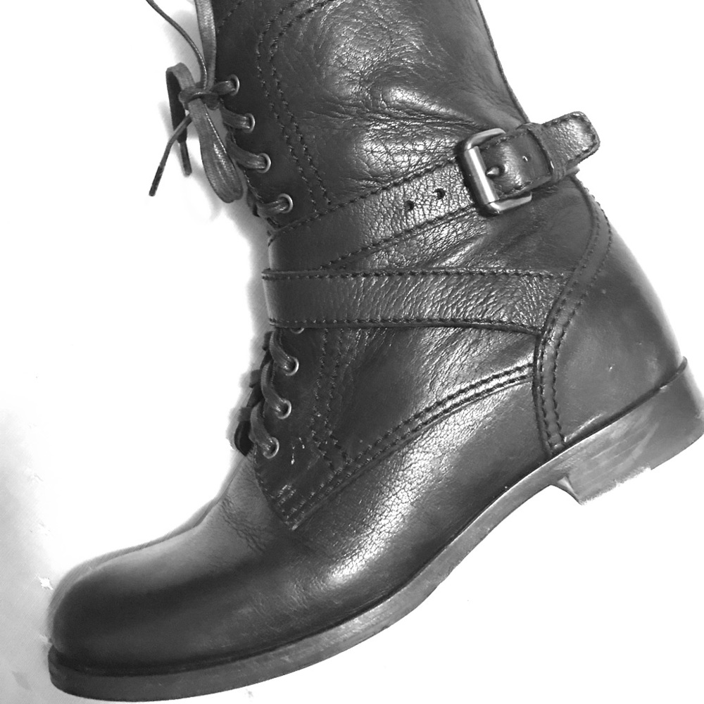 Prada Lace Up Boot w/ Buckle